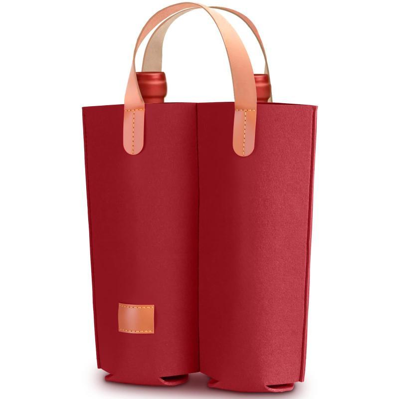 1 Pezzo Borsa per Vino in Feltro Singola Bottiglia Borsa Termica Portabottiglie Borsa Portabottiglie Vino Imbottita Raffreddatore per Vino Regalo per Amanti del Vino o Matrimonio
