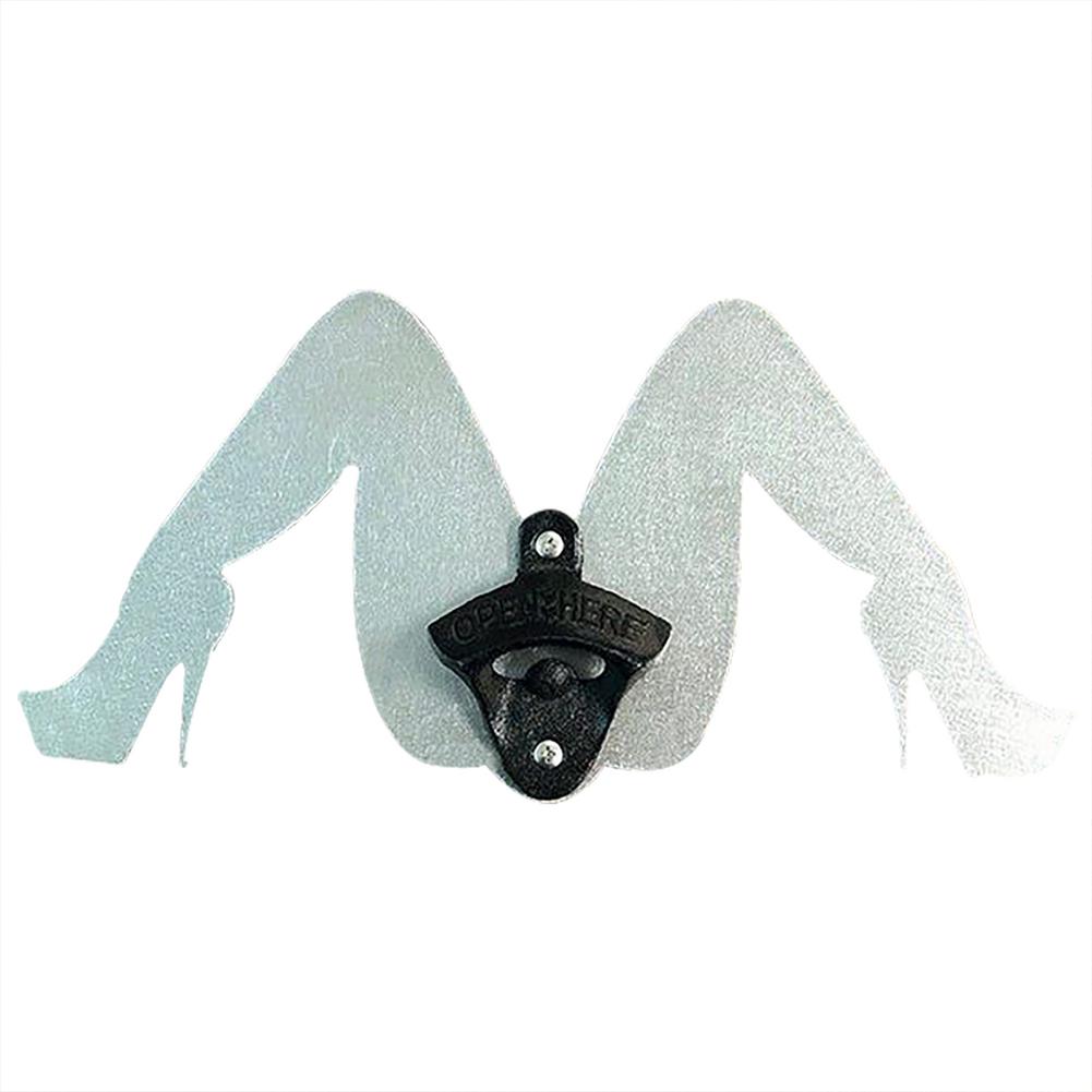 Beer Opener Funny Leg Shape Vintage Metal Wall Mount Bottle Opener Manual Jar Opening Cola Soda Glass Cap Opener Kitchen Tools