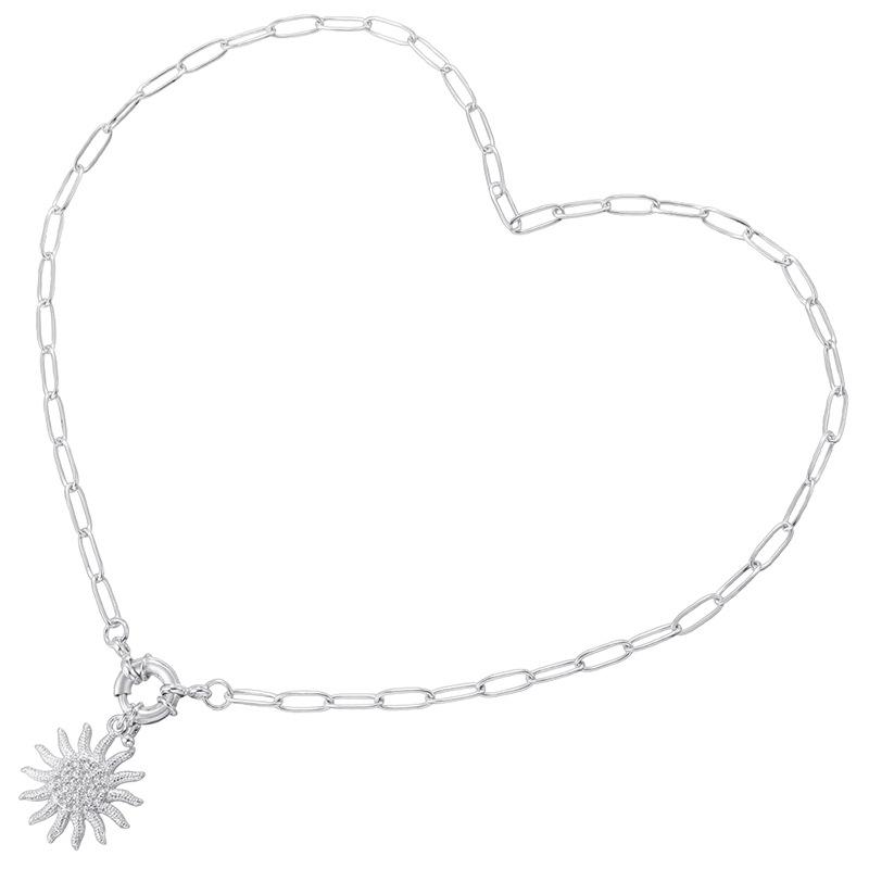 Bohemian Sunflower Necklace Female Personality Hip Hop Sunflower Mangstar Collarbone Chain Necklace Vl697