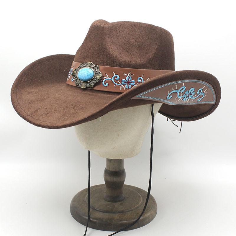 Traditional Ethnic Style Western Cowboy Hat With Sun Protection For Vacation Travel