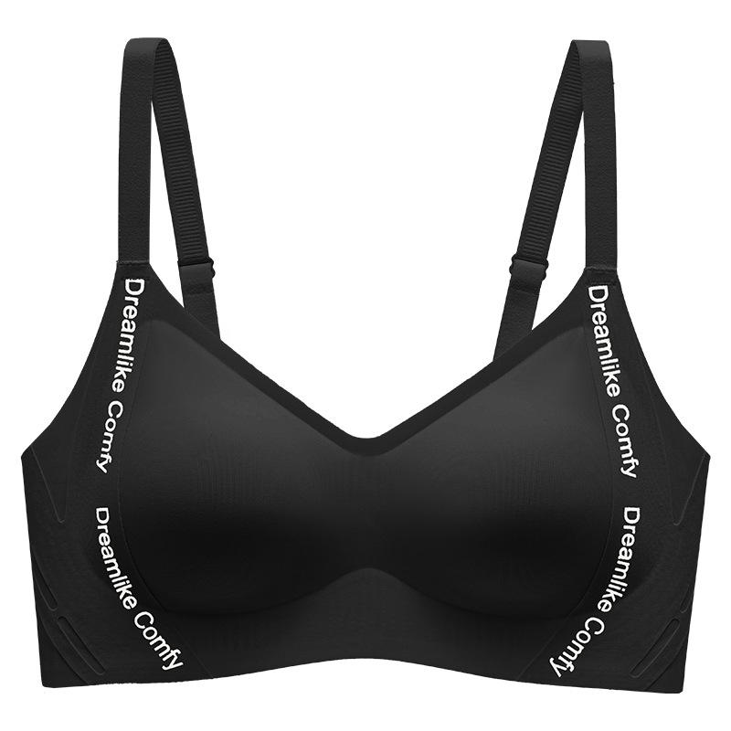Traceless underwear women's big breasts show small soft support, pull and gather, close secondary breasts, anti-sagging large size mm bra cover