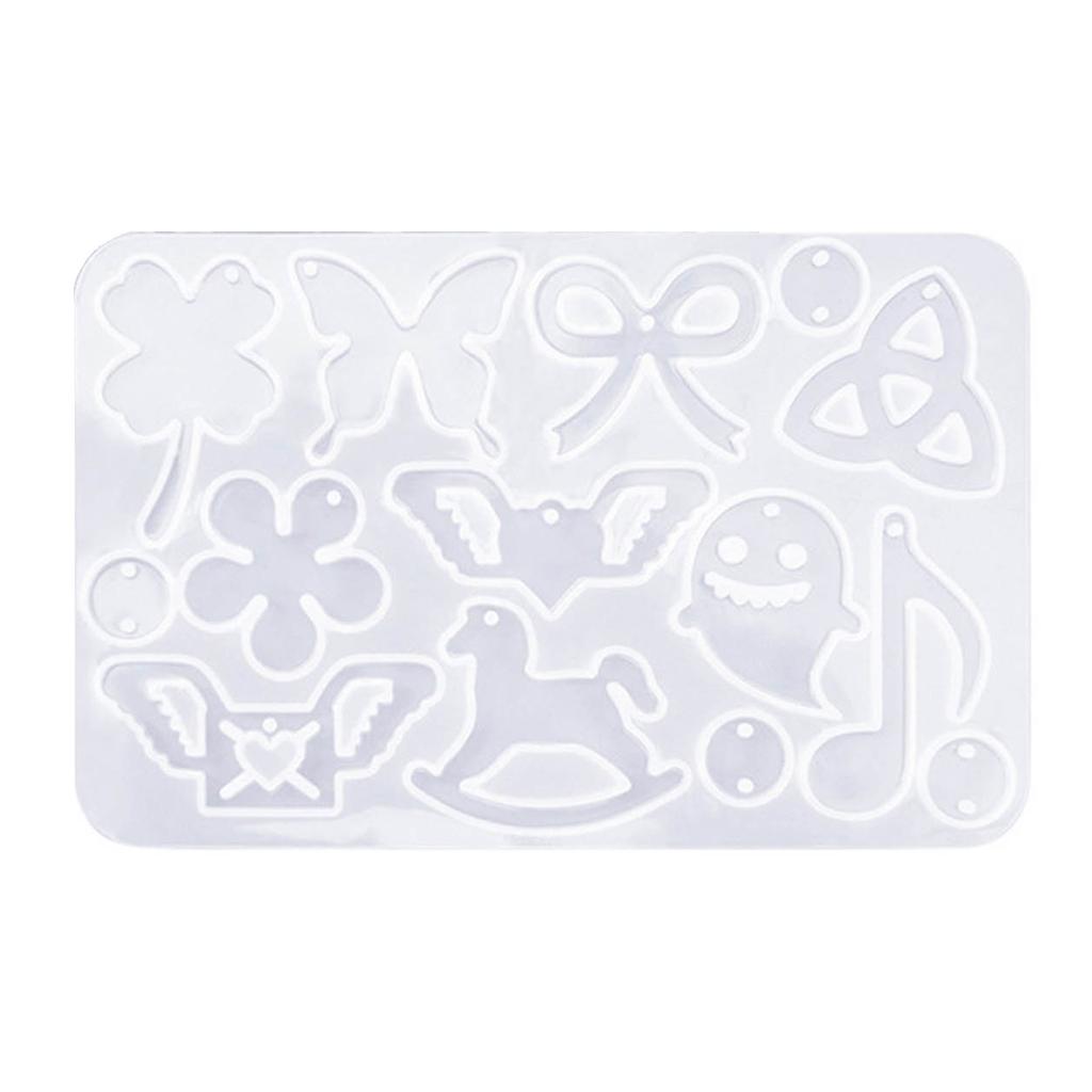 Multiformen Schlüsselanhängerformen Resinform Anhängerformen Silikonmaterial für DIY Anhängerhandwerk und Schmuckherstellung