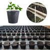 100Pcs Soft Plastic Seedling Planters Bowl Nursery Breathable Pots Grow Bag for Flower Vegetable Gardening Tools Accessories