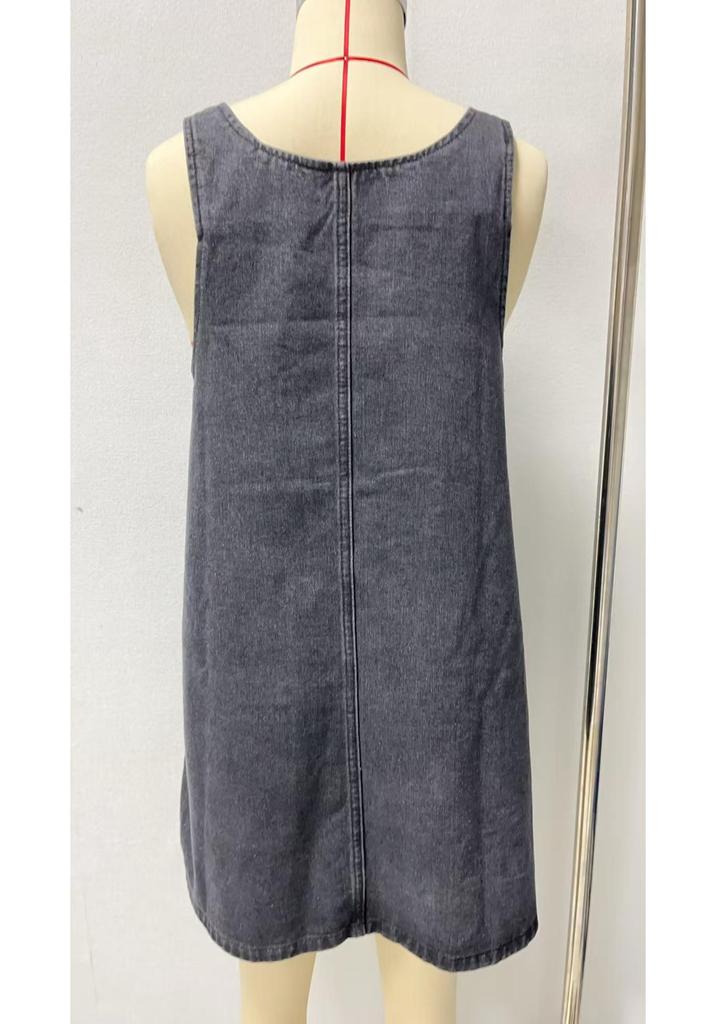 European Summer 2025 Women's Denim Skirt Dress - Sexy and Cool Design