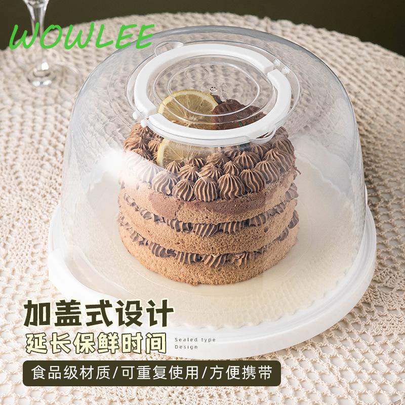 1 STÜCK Kuchenbox Cupcake Tragegriff Wiederverwendung Haushalt Konservierung Geburtstag 8 Zoll Transparent Erhöht Tragbar Verpackungsbox