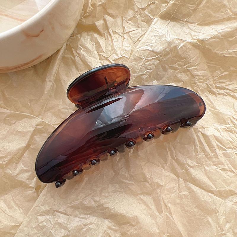 

South Korea Ins Acrylic Sheet Large Tortoiseshell Curved Plate Hair Clip Back Head Shark Clip Hair Clip Hair Accessories Female