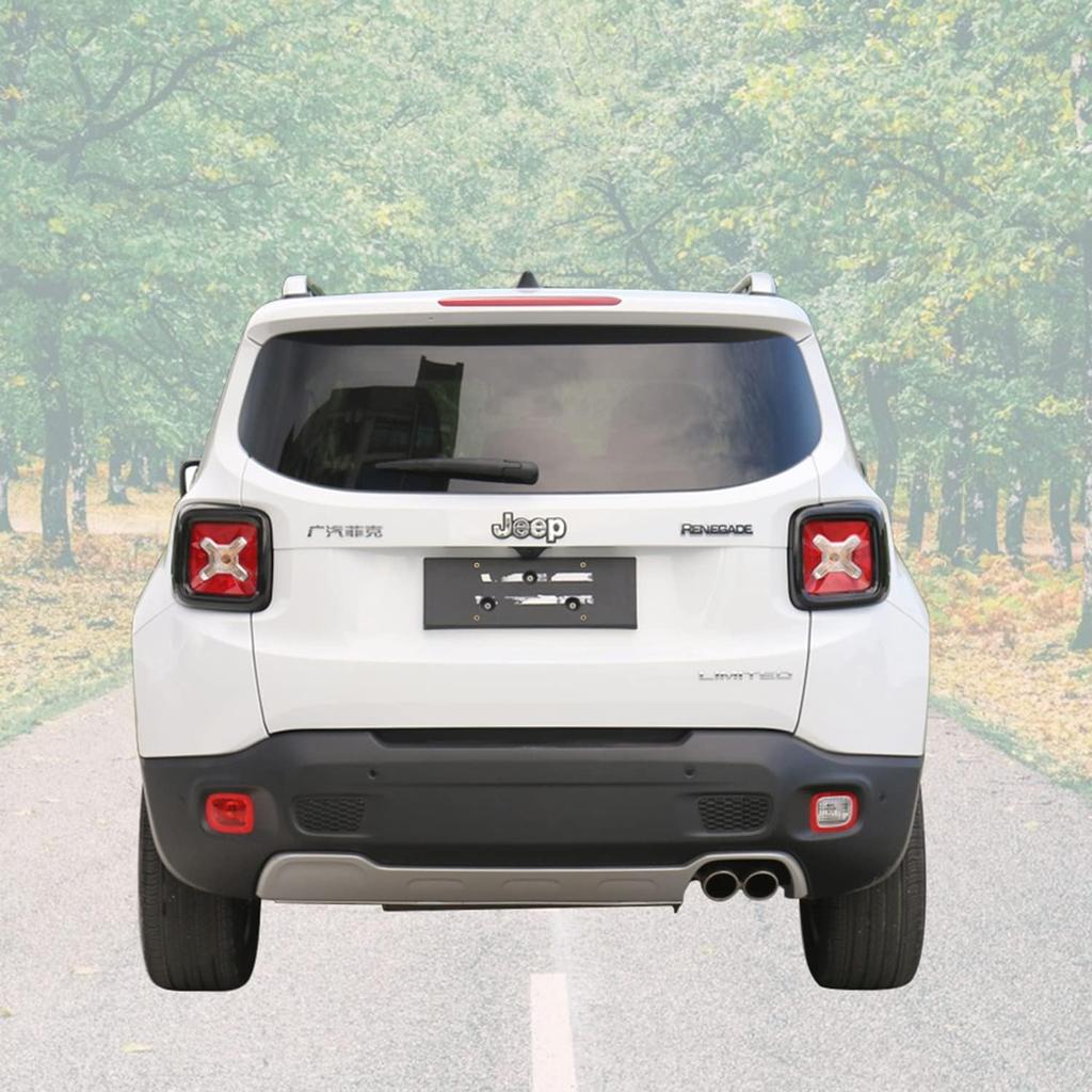 YOCTM Glossy Black Tail Light Cover for Jeep Renegade 2016 2017 2018 ABS Lamp Guard Protector Bezel Trim Exterior Accessories 2-PACK