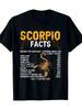 Scorpio Facts Zodiac Sign Personality Horoscope Funny Facts T-Shirt-100% Cotton