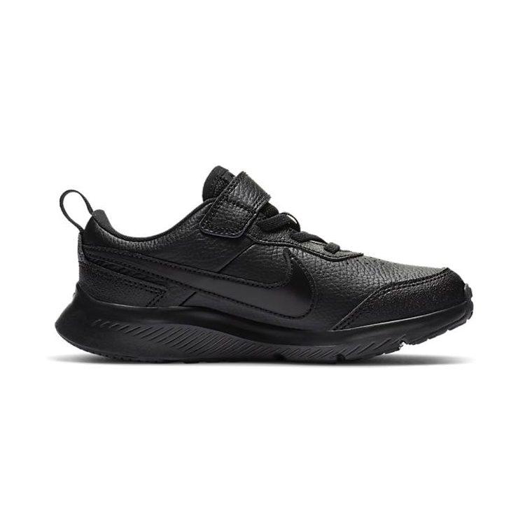 Nike Varsity Leather Low top Sports Casual Shoes Pure Black Children Aged 3 7 Years Old CN9393-001