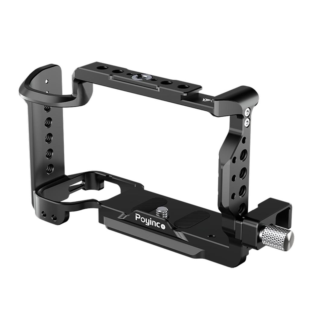 Poyinco JN-098 Camera Video Cage Camera Cage Aluminum Alloy with Cold Shoe Mounts 1/4 Inch Threads