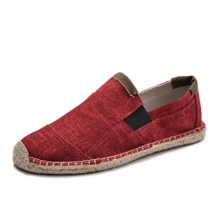 Scarpe da uomo di alta qualità, casual, traspiranti, in tela, alla moda cinese, morbide espadrillas da uomo, mocassini.