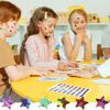 Children Stationery Stickers Laser Star Heart Dots Self-adhesive Adhesive Decoration Accessories DIY Stickers Handicrafts TMZ