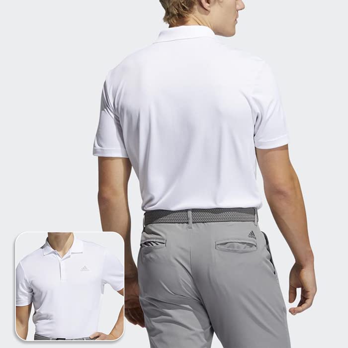 Adidas Polo Short Perfect for Golf and Collar Men's Shirt, Collared, Sleeve, Sports, Golf, Courses, Tennis, Baseball, More, Eco-Friendly, Button-Down