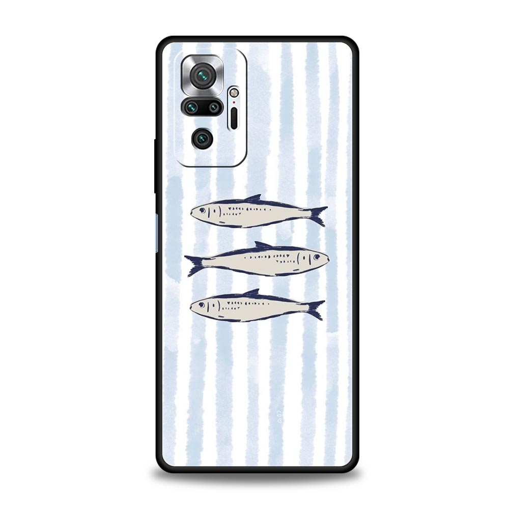 

Сардины морепродукт Чехол для телефона для Xiaomi Redmi Note 15 14 13 12 4G 9 10 11 Pro Plus 5G 14C 13C 12C 10C Мягкий чехол из ТПУ Redmi 13C