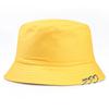 COKK Cappello a Secchiello Donna Uomo Estate Primavera Cappello da Pescatore Con Anelli Hip Hop Tesa Piatta Colore Unico Moda Coreana Bob Gorro Kpop Nuovo