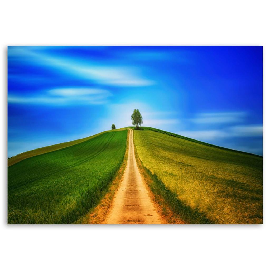 Leinwanddruck, Straße in Hügellandschaft