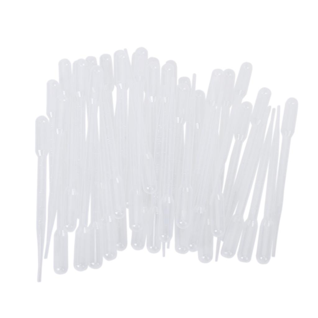 50 Pcs Pipette Dropper 3ml Measuring Feeding for Experiment