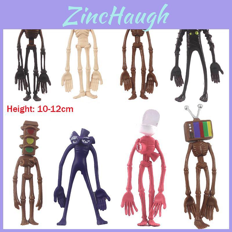 8pcs Siren Head Figures Safe Pvc Miniatures Cake Topper For Kids Ornament