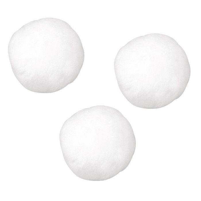 Pompons Blanc 1 cm 65 pièces