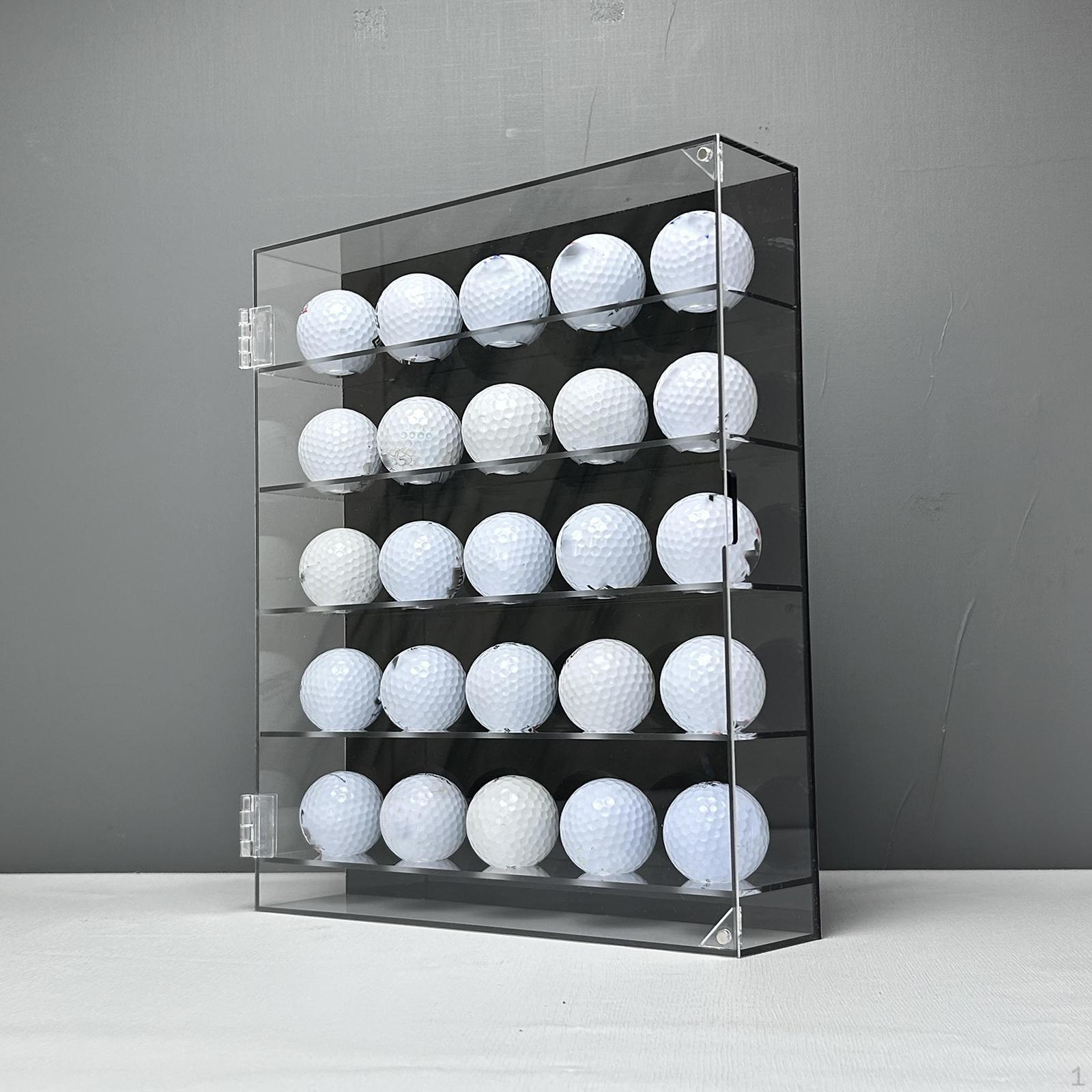 

Golf Ball Display Case Storage Rack Box Great Golfer s Gift Holder Cabinet
