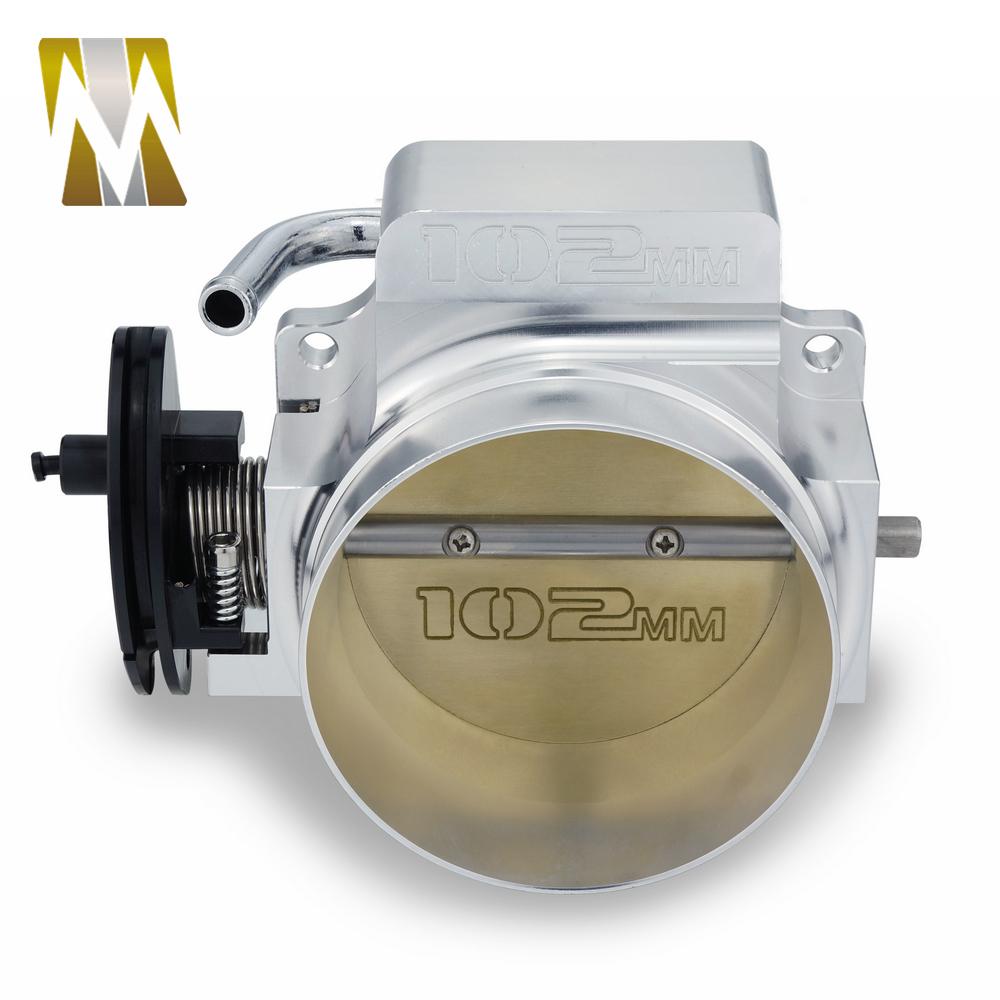 

Throttle Body Black CNC Billet Aluminum 102mm Throttle Body For LS1 LS2 LS3 LS6 LSX TB1021S Car modification Parts Silver Color 102mm Silver