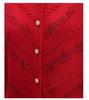 Elderly Women's Pure Wool Knitted Cardigan, Loose Plus Size Outerwear for Spring and Autumn