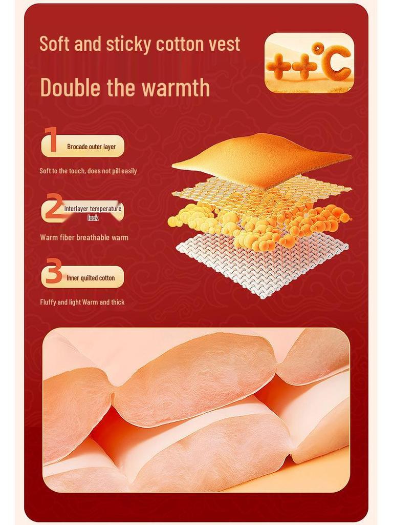 Dudujia Winter Baby Vest: Chinese Style New Year Outfit for Infants.