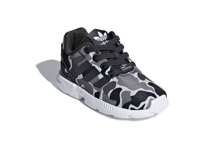 adidas Originals ZX Flu Abriebfeste Niedrige Kleinkinderschuhe Karbon Schwarz Säugling und Kleinkind AQ1744