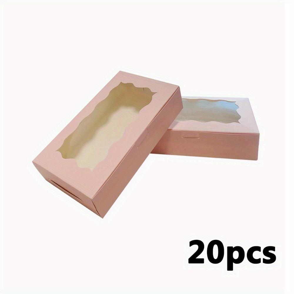 

20 шт. коробок для сладостей с прозрачным окошком, подарочная упаковочная коробка, подарочные коробки, упаковочная коробка для кондитерских изделий, пирожных, кексов, клубники в шоколаде 20pcs розовый