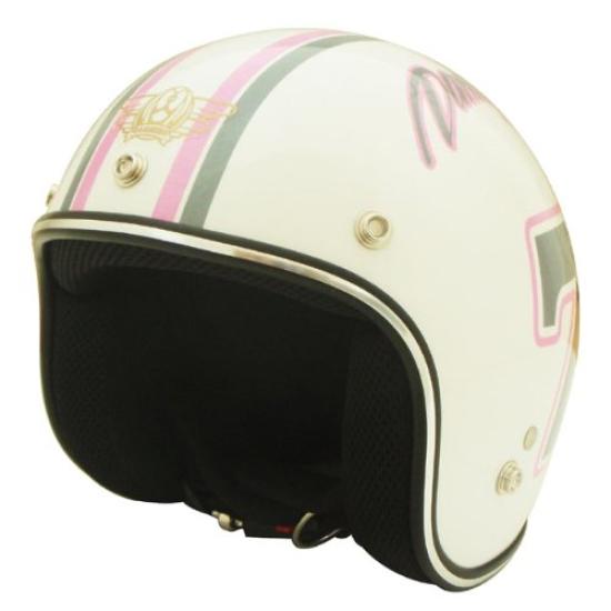 DAMMTRAX Jet Popo Seven WH Motorcycle Size Helmet, Kids' (54cm-57cm)