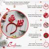 Red Christmas Headband Glitter Reindeer Antlers Design Hair Band | Deer Horn Hairband for Party Birthday | Xmas Gift for Children Girls