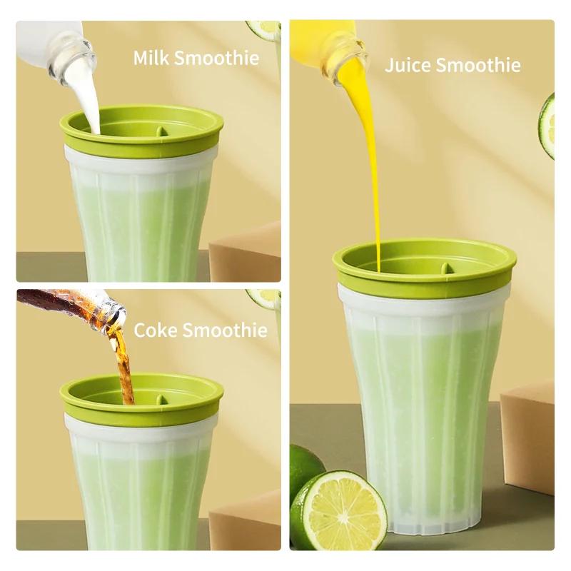 Botella para batidos caseros Summer Squeeze de 150 ml, vaso para batidos a prueba de pastillas, vaso mágico de enfriamiento rápido, máquina para hacer granizados de helado