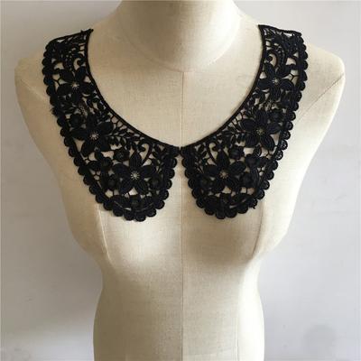 Dentelle d'encolure noire et blanche DIY Dentelle ajourée Faux col Broderie Applique Décoration Vêtements Accessoires de couture