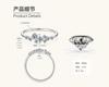 Silvere Glam A Niche Design Moissanite Ring, A Pure Silver Ring For Women's Starry Sky, A Trendy And High-end Accessory