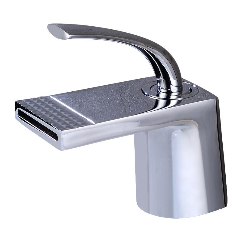 

Basin Faucet Gold Waterfall Faucet Bathroom Faucet Deck Mounted Bathroom Toilet Basin Faucet Mixer Tap Hot and Cold Sink Faucet