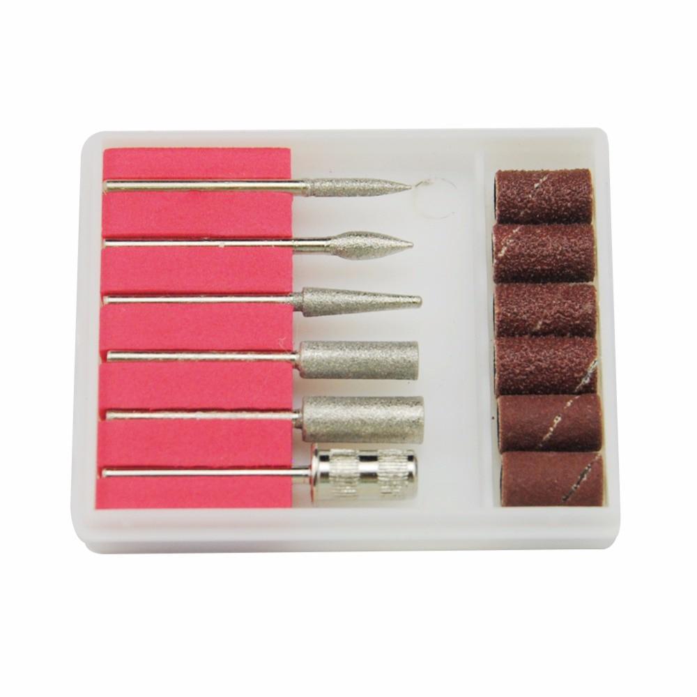 Elektrisches Maniküre-Set mit EU-Stecker, professionelles Bohrzubehör, Nagelfeilen-Bit, elektrische Nagelfeilenmaschine