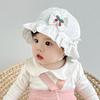 Summer Outdoor Baby Bucket Hat Embroidery Flower Bow Fisherman Sun Hats For Infant Girls Princess Breathable Beach Cap