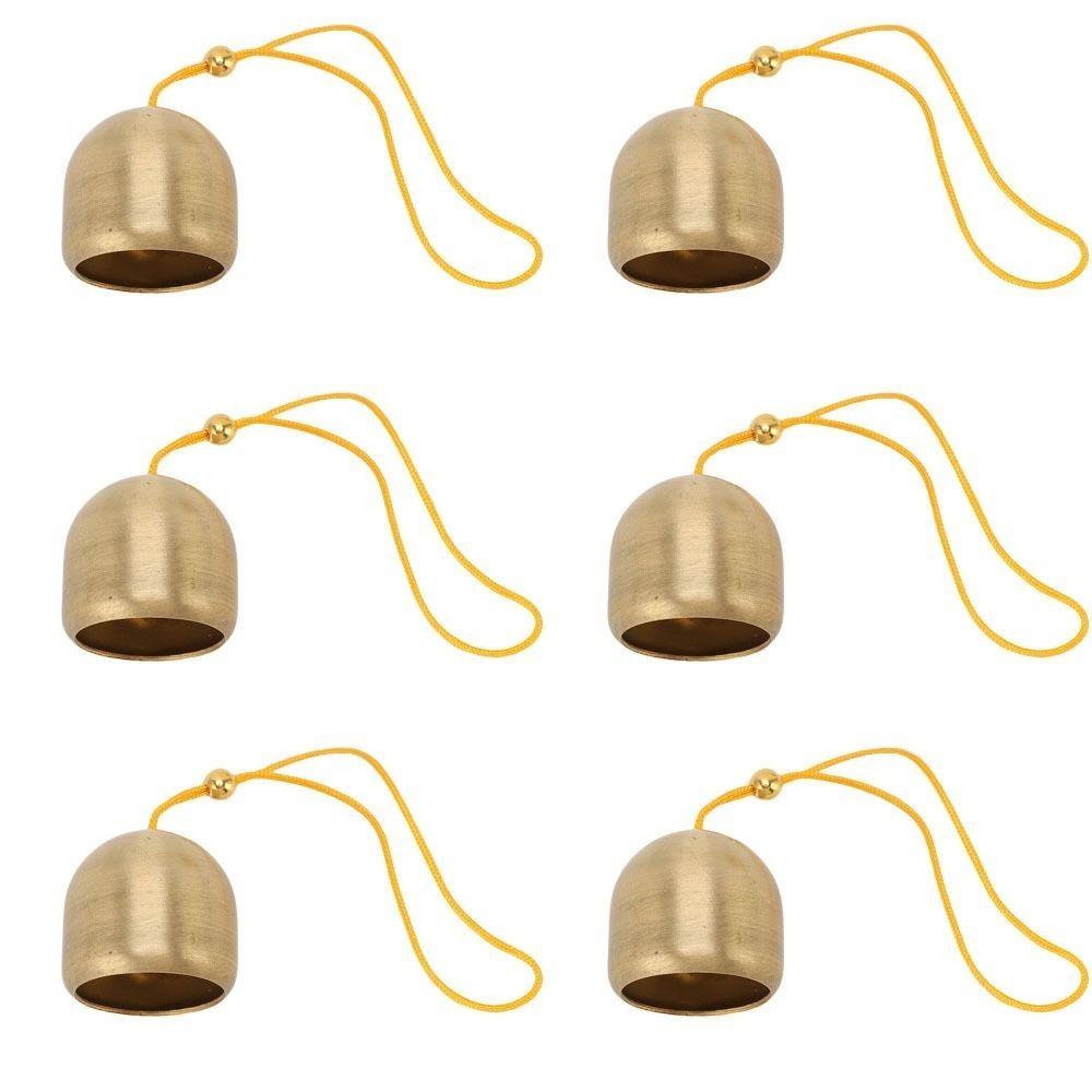 

6 Pcs Clear Crisp Sound Wind Bells Gold Color Jingle Bells Durable Hanging Bells Garden Decor золотой