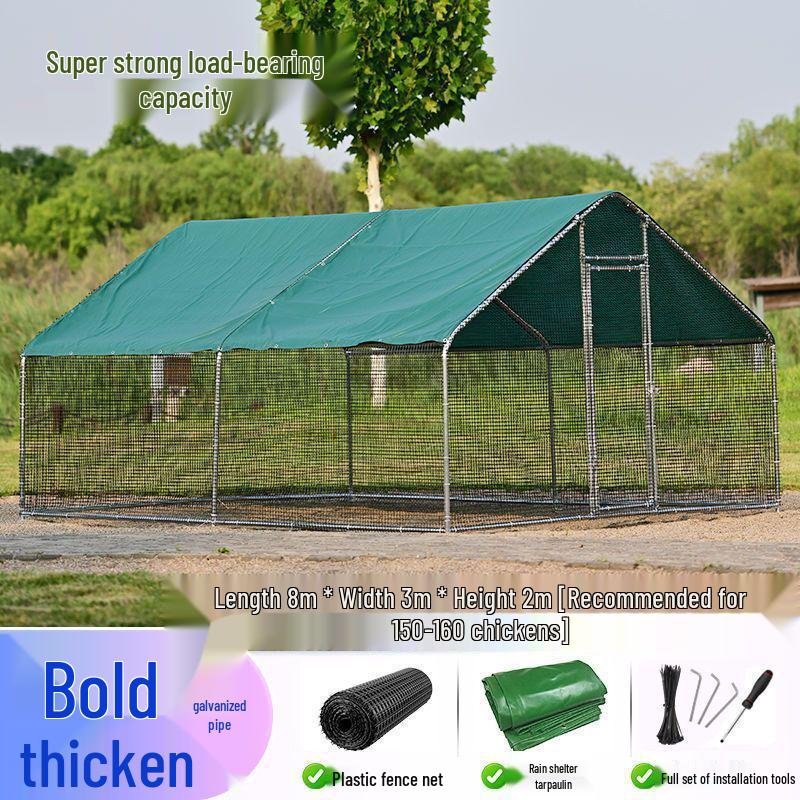 Extra Large Outdoor Rainproof Poultry Coop for Chickens, Pigeons & Peacocks