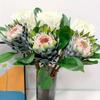 1Pc European Style High Simulation Flocking Emperor Flower, for Festival Bouquets