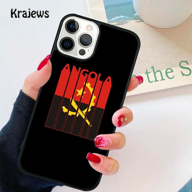 Angola Flag Soft Phone Case For iPhone 14 XR X XS Max 5S 6S 7 8 Plus SE 2020 11 12 13 Pro Max Mini Phone Cover