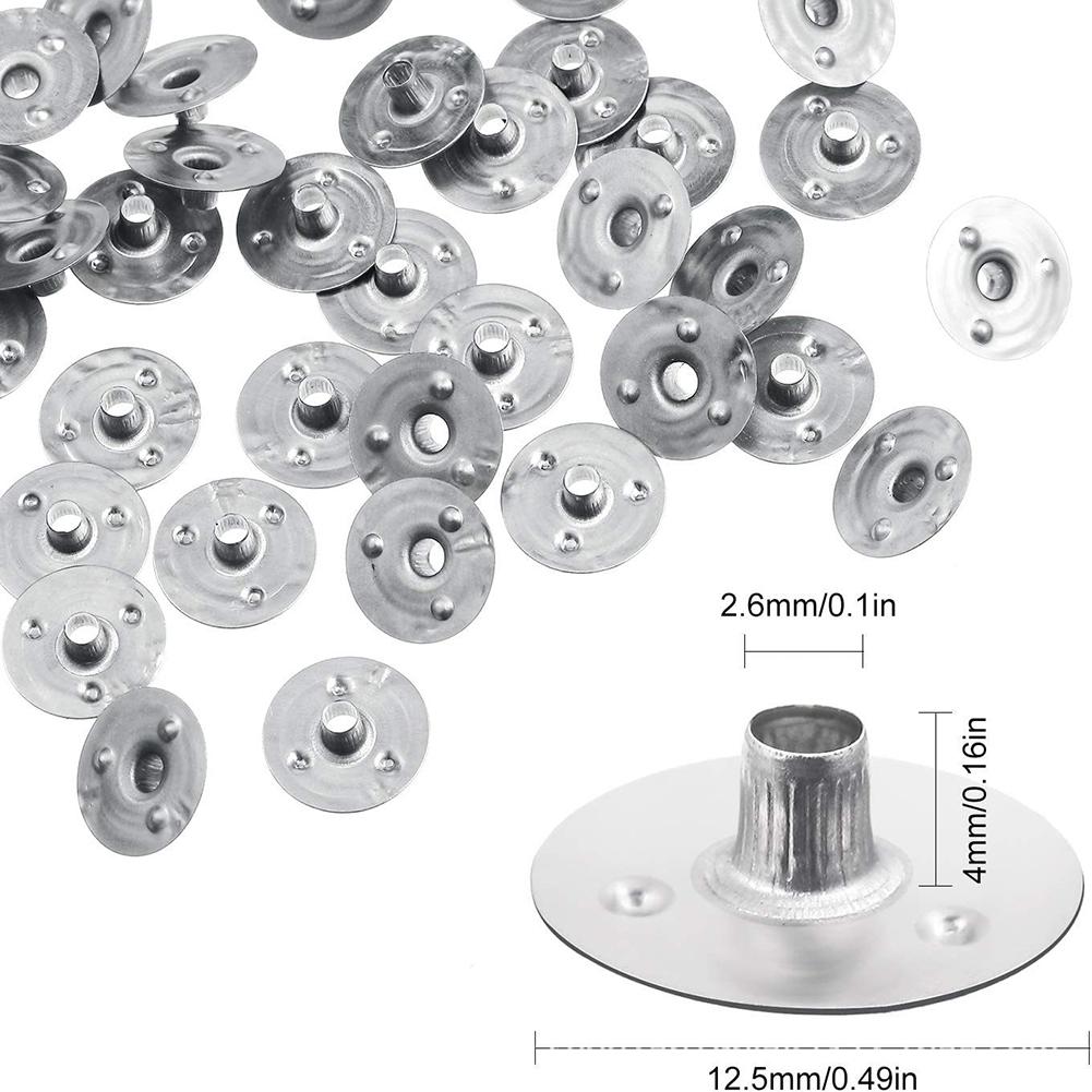 500 Stück Kerzendochte Dochthalter Eisenständer Kerzenherstellung Zubehör Kerze DIY Bastelset Zubehör