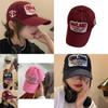 Fashionable Retro-inspired Women's Baseball Cap With Letter Design For Sun Protection