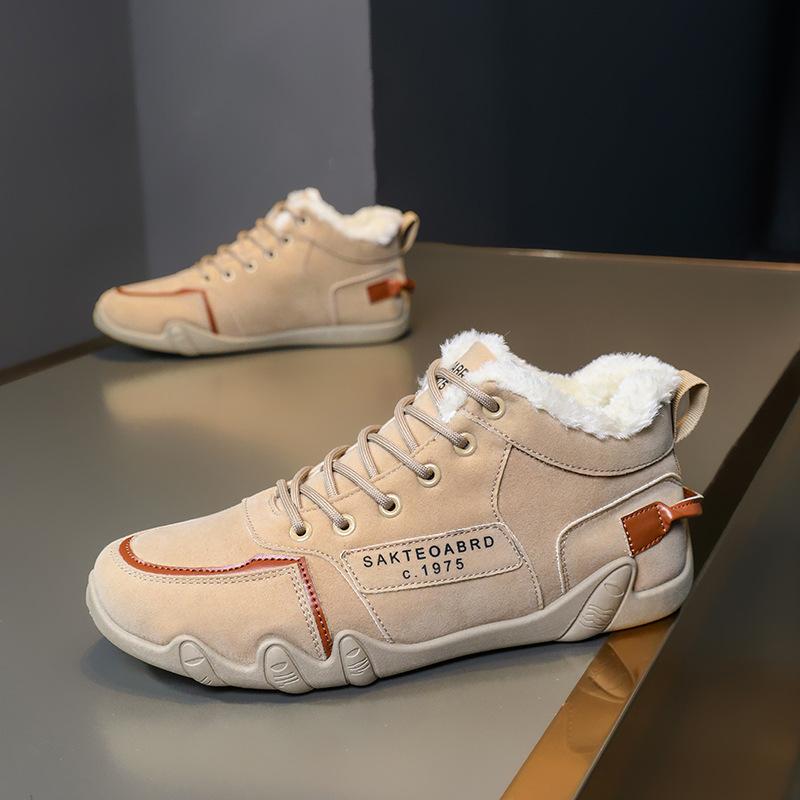 

Осенне-зимняя мужская обувь 2025 года, новые зимние бархатные теплые хлопковые ботинки, зимние ботинки, спортивные высокие повседневные ботинки Martin 39