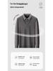 Men's Thick Fleece-Lined Knitwear: Two-Piece Look, Autumn/Winter Style for Middle-Aged & Young Casual Wear.