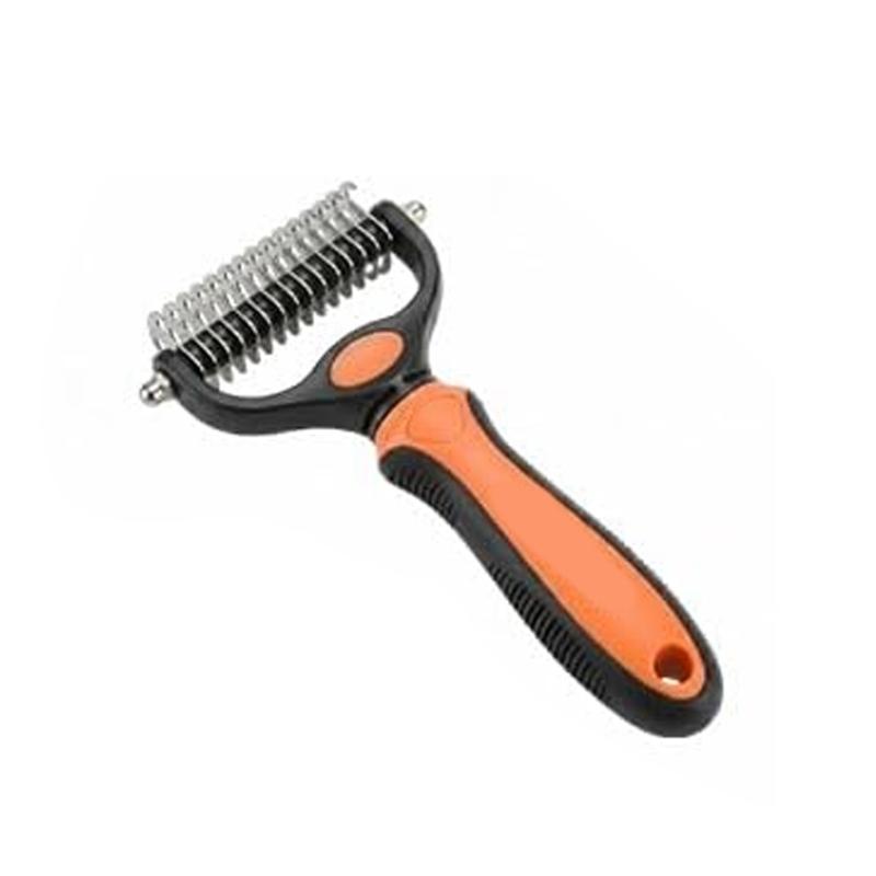 Massage Feature Pet Grooming Tool Deshedding Brush for Dog Cats Double Side Design Hair Remover Comfort Experience Knot Remover