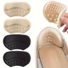 2 Pairs of 4 Pack Self-Adhesive Heel Pads, Beige, Black - Hypoallergenic Polyester, Anti-Slip and Anti-Blister Insoles for Too Large Shoes, Insoles