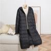 Women's Long Over-the-Knee Lightweight Duck Down Hooded Winter Jacket - Korean Style, Slimming, and Warm.