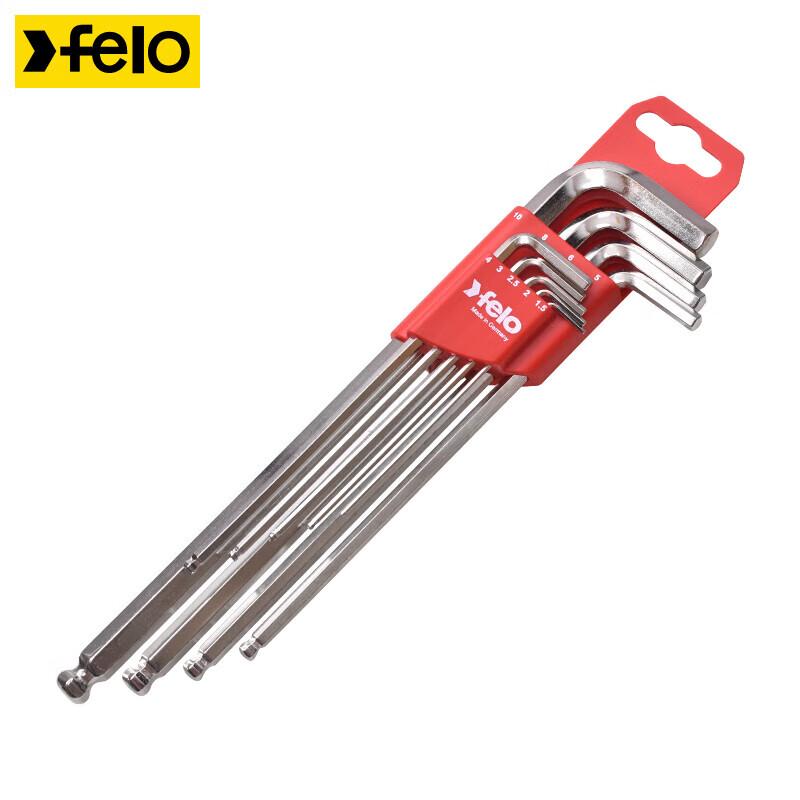 Felo German Metric Extended Ball Head Hex Key Set 9-piece