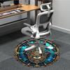 1pc StainedGlass Mandala Office Round Area Rug, Indoor Mat Suitable For Office, Under Office Chairs Bedroom Living Room Home Decor, Room Deco